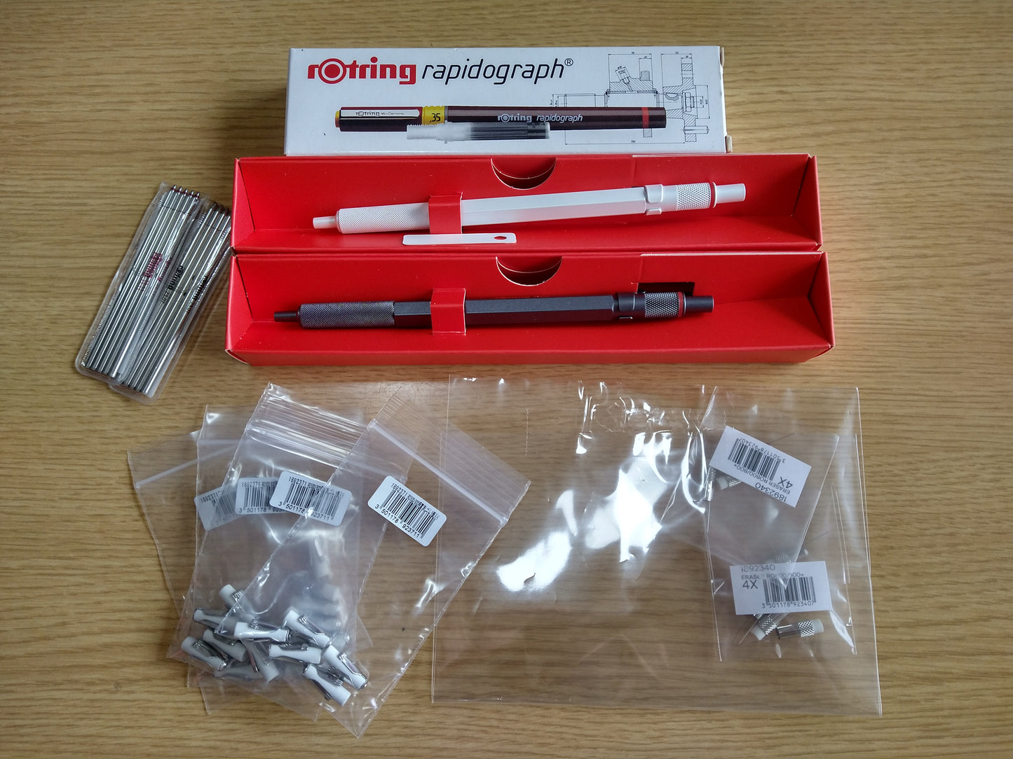 【 1 stock 】Rotring Ballpoint pen & Refill , Eraser etc Variety Set