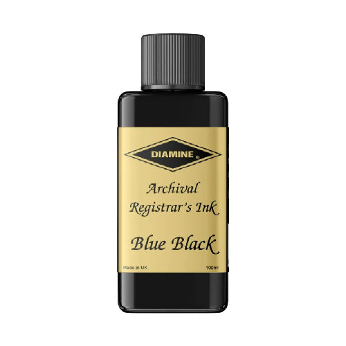 Diamine Registrar's Blue Black Ink - 100ml Bottle