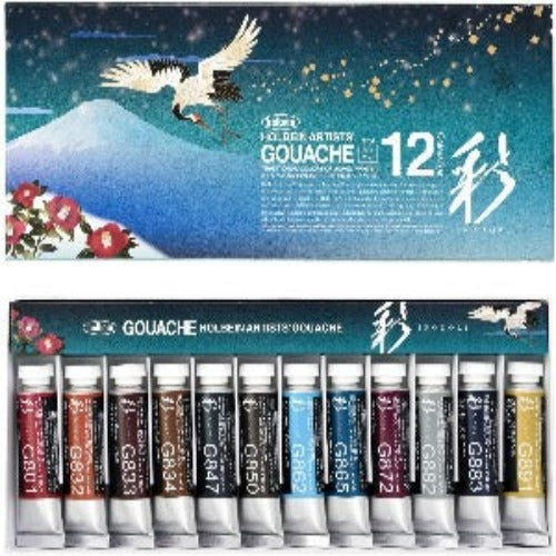 Holbein Artists' Gouache 15ml X 12 Colors Set - Traditional Colors of Japan   Winter  G754