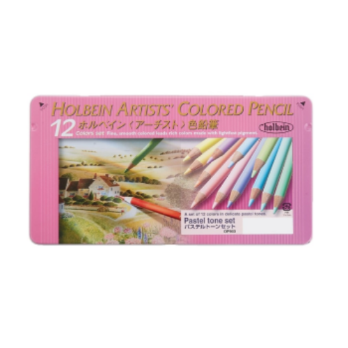 Holbein Artist's oil colored pencil,Red color pastel pencils For