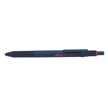 Rotring 600 Series 3 in 1 Multi Pen - Iron Blue Brass Body