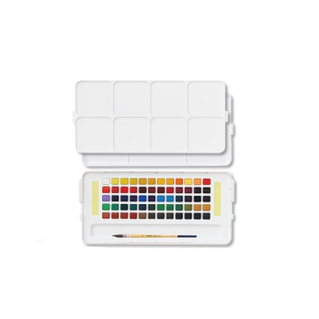 Sakura Petit Color Watercolor 60 Half Pans with Brush Set