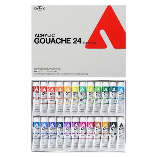 Turner Acryl Gouache Acrylics, Set of 24, 20ml Colors