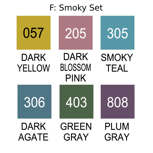 Kuretake ZIG Clean Color Real Brush 6 Farben Set - 6 Tone Select