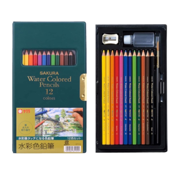 Sakura Watercolor Pencils 12 Colors Set