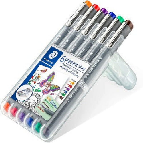 Staedtler Zeichenstift " Pigment Liner Farbe " 0.5mm 6 Stifte Set