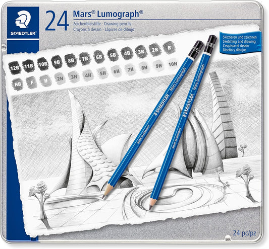 Staedtler Mars Lumograph 24 Pencil Set - 100 G24