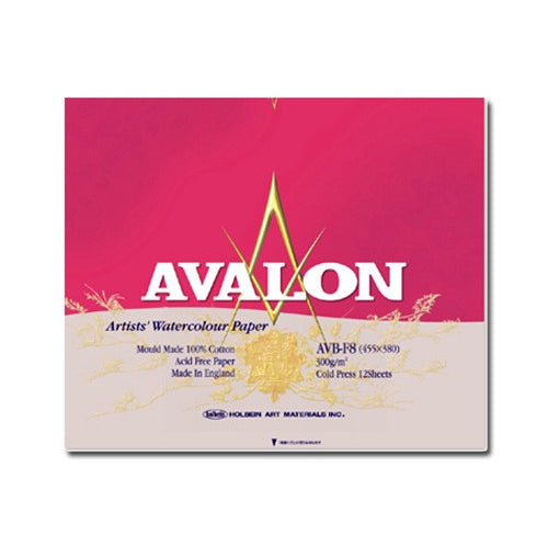 Avalon Watercolor Paper Block Pad - 100% Cotton 300g 12 Sheet