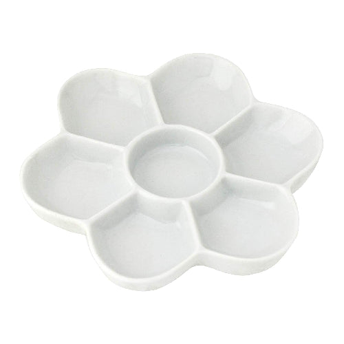 Bokuundo Ceramic Palette 7 wells Umezara for Nihonga