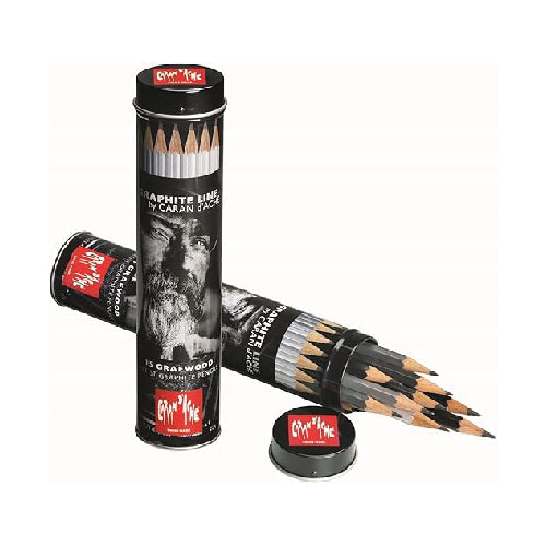 Caran d'ache Grafwood  15 Pencils in Cylindrical Box 775.315