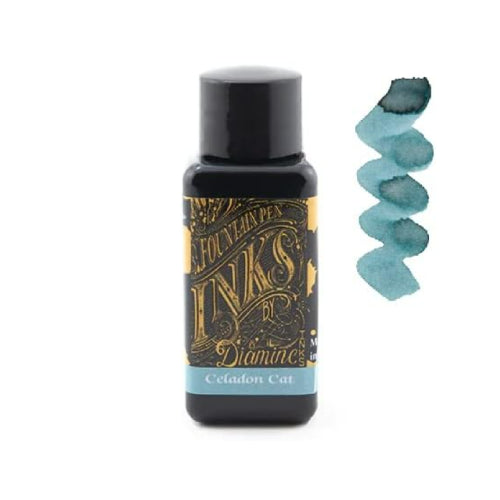 Diamine Fountain Pen Ink 30ml - Celadon Cat