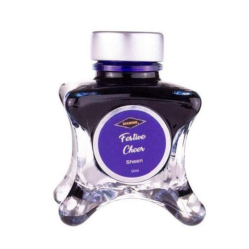 Diamine Fountain Pen Sheen Ink 50ml - Inkvent Blue Edition " Festive Cheer "