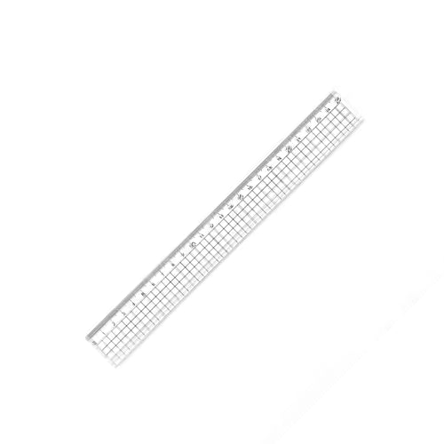 Grid-Marked Groove-Drawing Ruler (Acrylic)