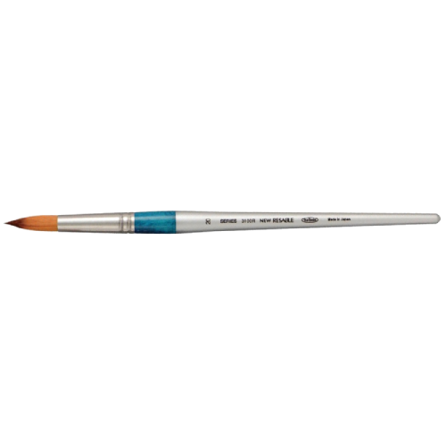 【Stock Only】Holbein Round Watercolor and Acrylic Brush - Goat + Resable 3100R Series