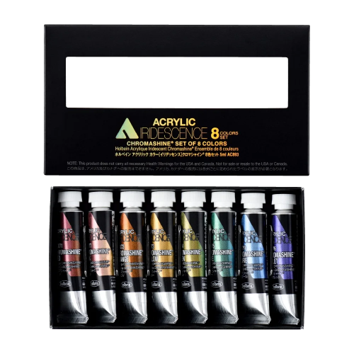 Holbein Acrylic Iridescence 5ml X 8 Chromashine Colors Set - AC893