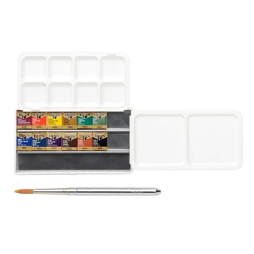 Holbein Artists' Watercolour Pan Color 12 Half Pan Set - PN691