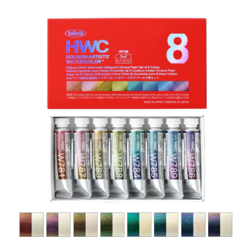 【Clearance】Holbein Watercolor 5ml Iridescent Color Series - Chromashine and Chroma Pearl