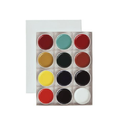 Kissho Gansai Watercolor 12 Pans Set - Large-capacity model