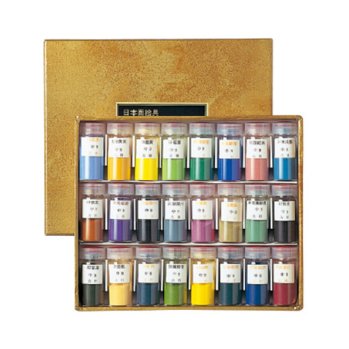 Kissho Iwa Enogu 24 Colors Set - Traditional Japanese mineral pigment
