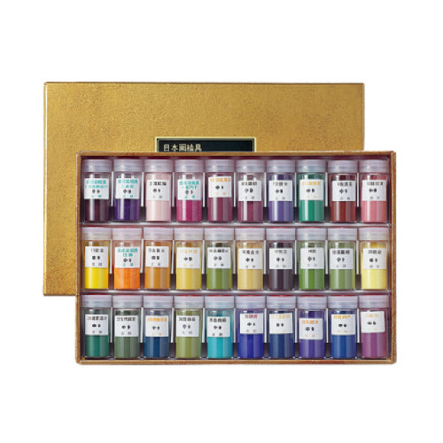 Kissho Iwa Enogu 30 Colors Set - Traditional Japanese mineral pigment
