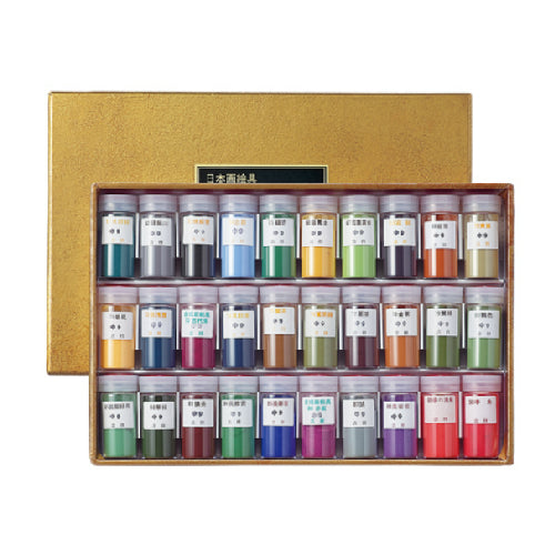Kissho Iwa Enogu 30 Colors Set - Traditional Japanese mineral pigment