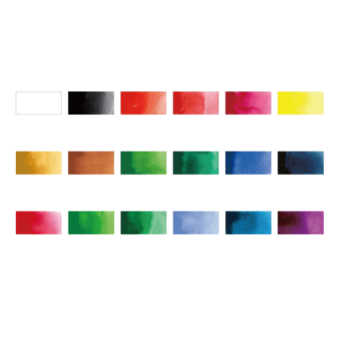 Kuretake Gansai Tambi Watercolor 18 Color Pans Set