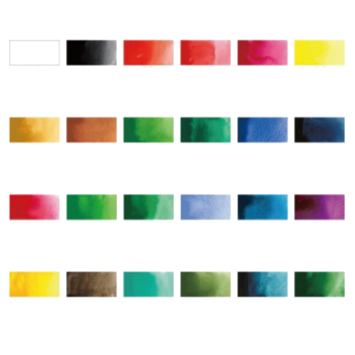 Kuretake Gansai Tambi Watercolor 24 Colors Pan Set