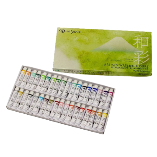 Kusakabe Artists' Watercolor Neo 5ml Tube X 36 Colour Set With a Focus on Opaque Color " Wasai "