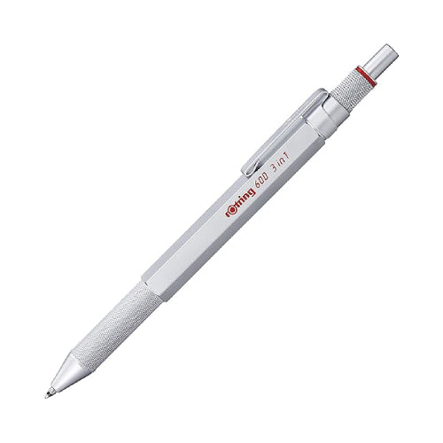 Rotring 600 Series 3-in-1 Multi Pen – 0,5 mm Druckbleistift und schwarzer, roter Kugelschreiber