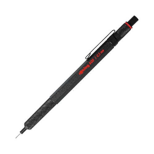 Rotring 600 Series Mechanical Pencil & Ballpoint Pen - Black & Silver Body