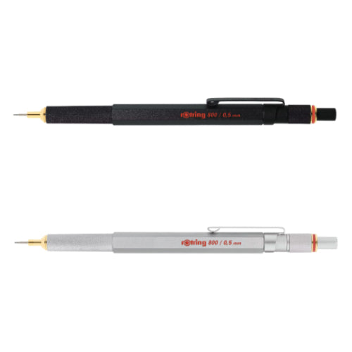 Rotring 800 Series Mechanical Pencil - Black & Silver Body