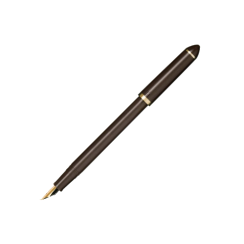 Sailor " FUDE DE MANNEN " Pearl Series - Suitable for people who write with the pen lying down.