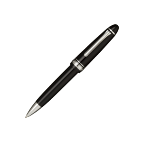 Sailor Profit 21 Ballpoint Pen 1.0 mm Black Refill - Silver Trim