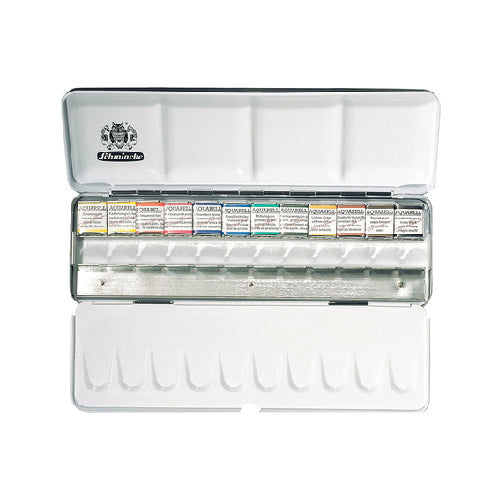 Schmincke HORADAM Watercolor 12 Half Pan in Metal Box 74412
