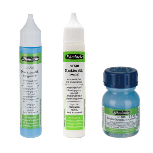 Schmincke Masking Fluid for Watercolor - 3 Variations