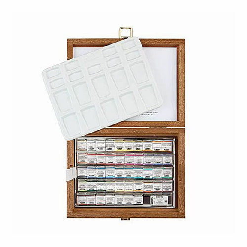Schmincke HORADAM Watercolor 48 Half Pan in Wooden Box 74548