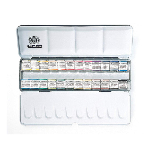 Schmincke HORADAM Watercolor 24 Half Pan in Metal Box 74424