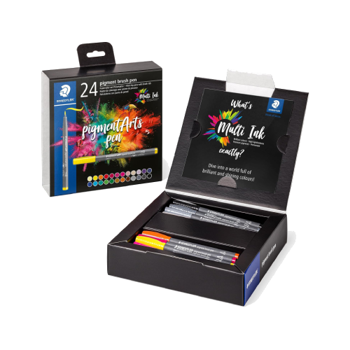 Staedtler Water-Based Pigment Brush Pen 24 Colors Set 371 Series