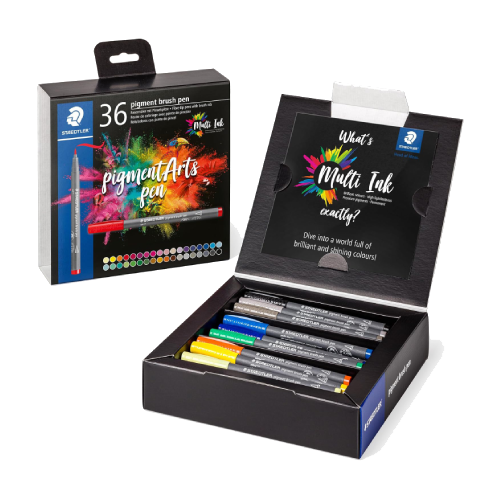 Staedtler Water-Based Pigment Brush Pen 36 Colors Set 371 Series