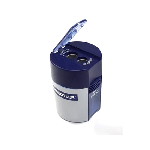 Staedtler Pencil Sharpener 2 Holes With Eraser Crumb Disposal 512 001