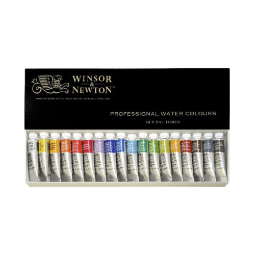 Winsor & Newton Professional Watercolor 5ml Tube x 18 Colors Set
