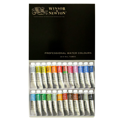 Winsor & Newton Professional Watercolor 5ml Tube x 24 Colors Set