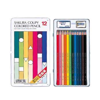 Sakura Coupy Colour Pencils 12 Colors Set - Polymmer Lead