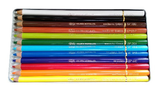 Holbein Artists' 12 Colored Pencil Set - 4 Tone Select ( Basic , Design , Pastel , Portrait )