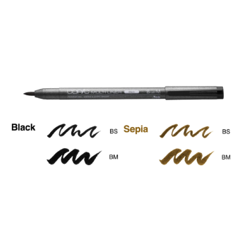Copic Multi Liner Brush Pen - Black and Sepia 2 Type