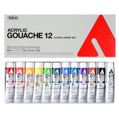 Holbein Acrylic Gouache 20ml x 12 Colors