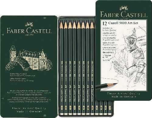 Faber Castell No.9000 Castell Pencil - 12 Hardness Art Set