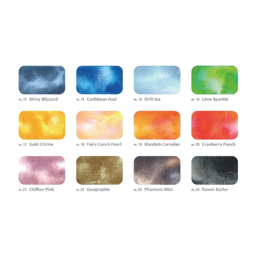 Kusakabe Artists' Watercolor " Harmonia plus " Granulating Colour 10ml Tube x 12 Colors Set ( No.13 - 24 )