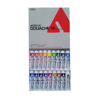 Holbein Acrylic Gouache 20ml X 18 Colors Set