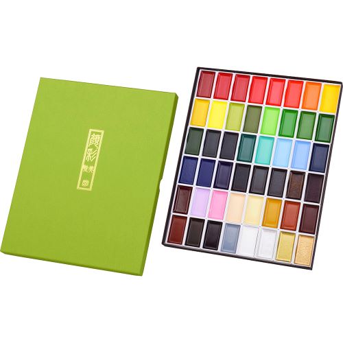 Kuretake Gansai Tambi Watercolour 48 Color Pans Set